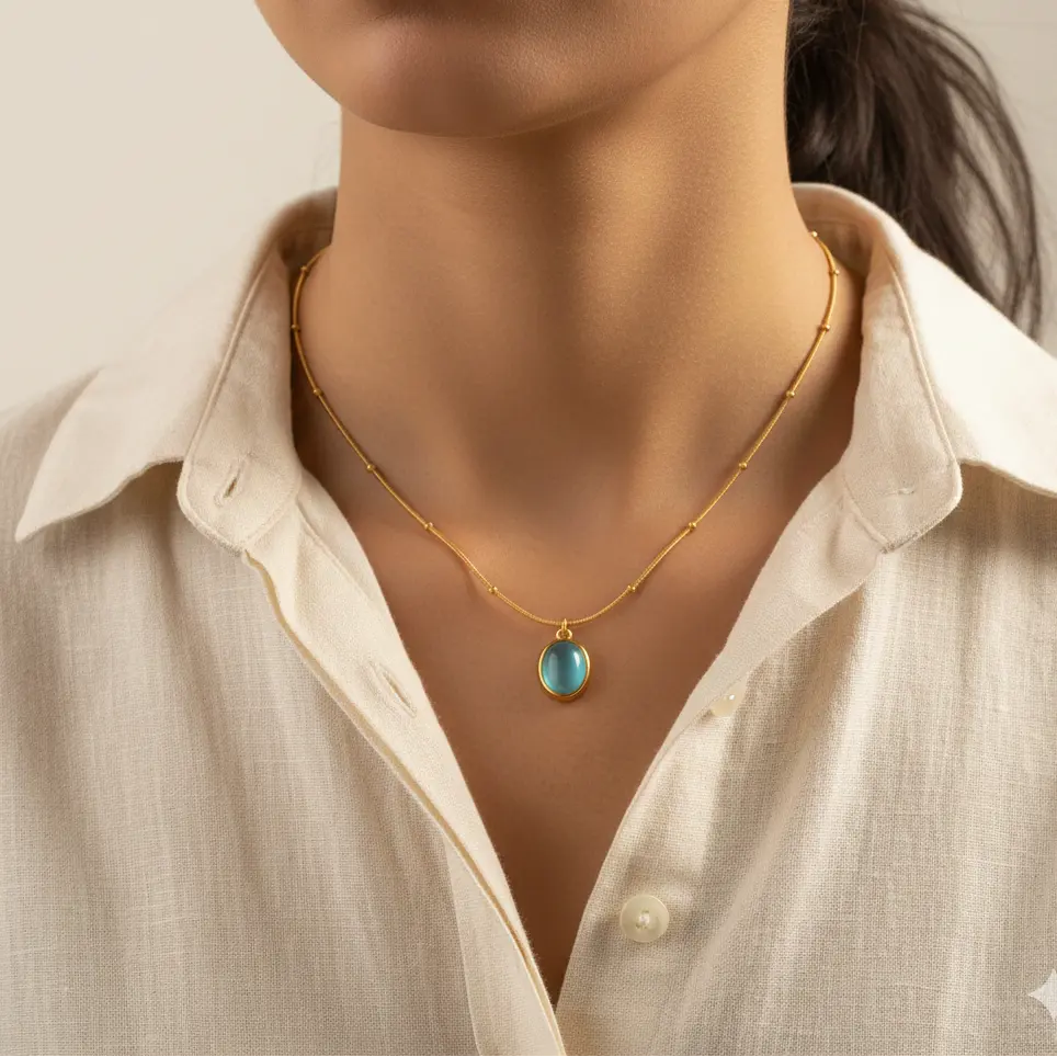 AQUA Nile Necklace Bareeq