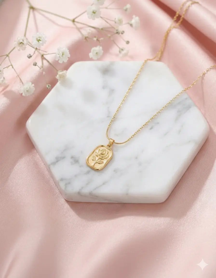 Rose Gold Necklace Bareeq