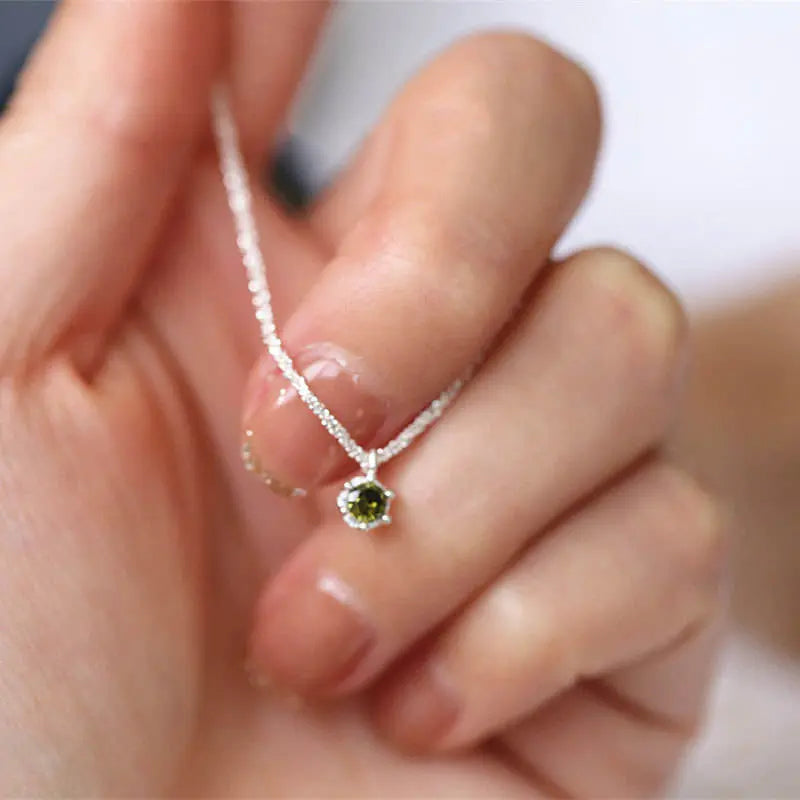 Green Diamond Necklace Bareeq