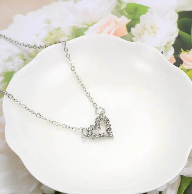 Diamond Heart Necklace Bareeq