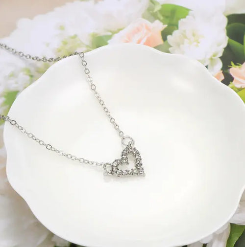 Diamond Heart Necklace Bareeq