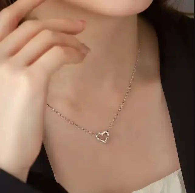 Diamond Heart Necklace Bareeq