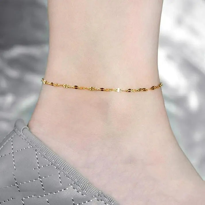 Gold Whisper Anklet Bareeq
