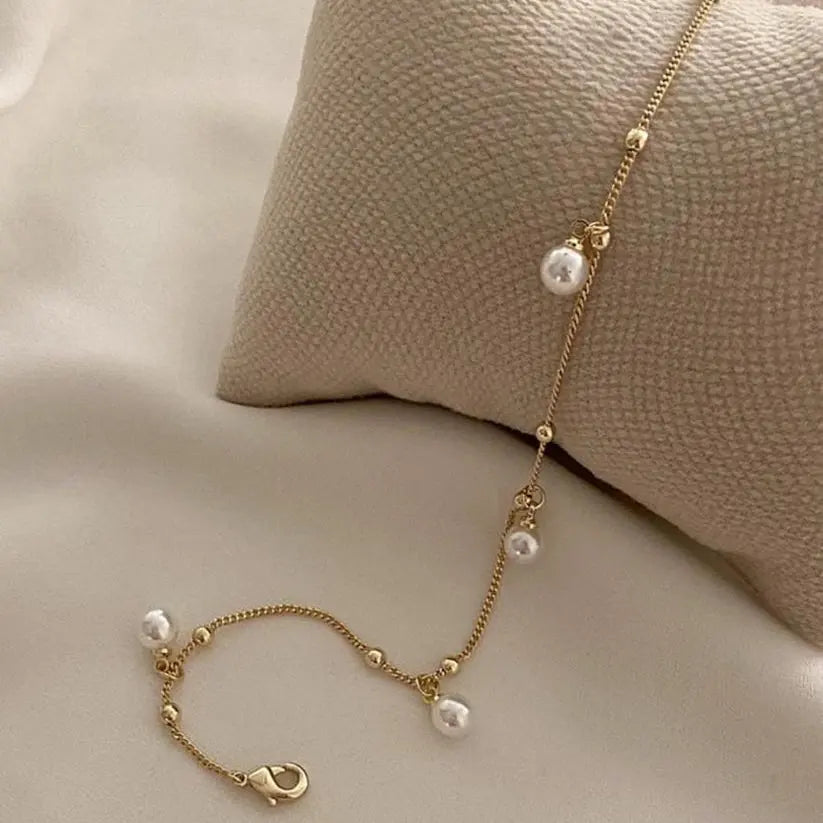 Pearl Bloom Anklet Bareeq