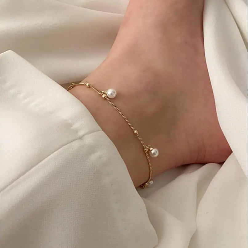 Pearl Bloom Anklet Bareeq